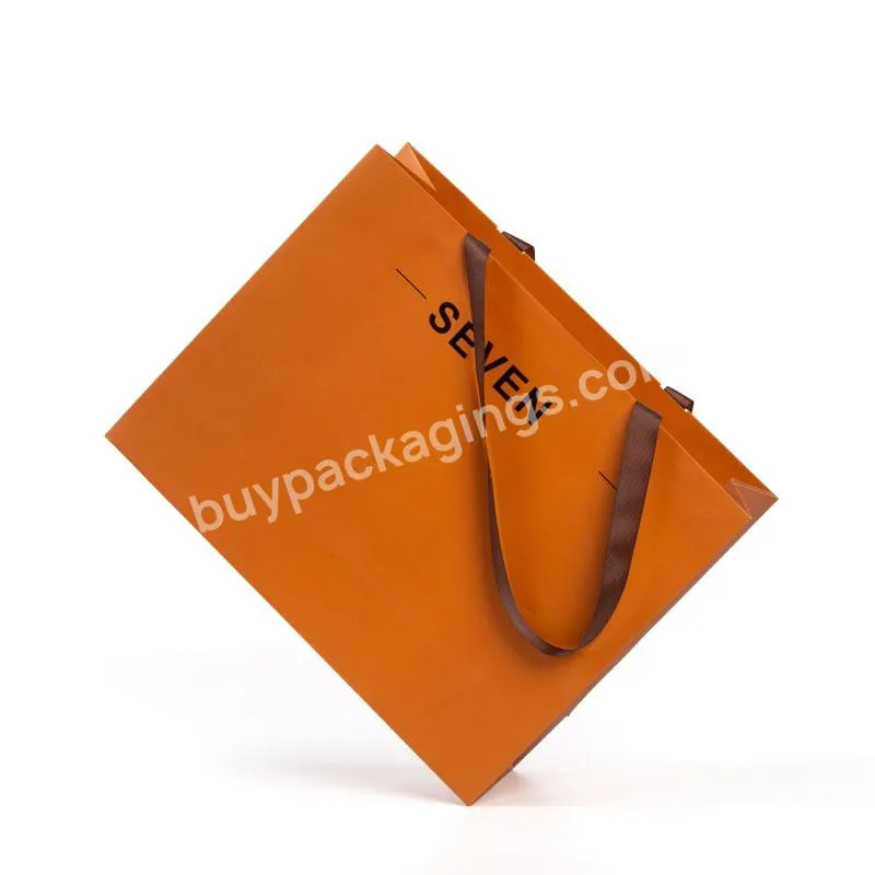 China Manufacturer Custom Paper Bags with Your Own Logo Recyclable Paper Shopping Bags with Die Cut Handles
