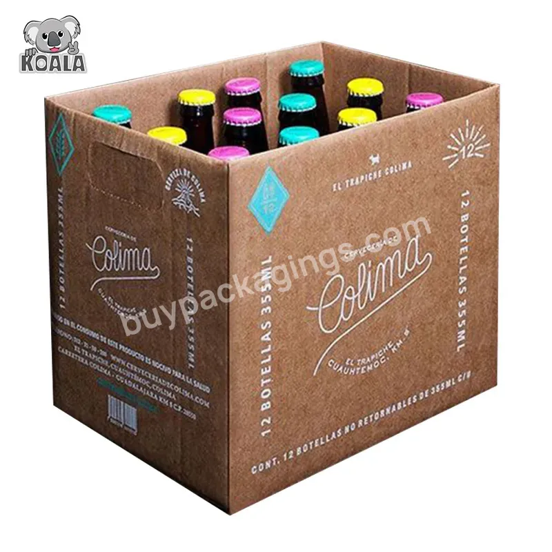 China Manufacturer Custom Printed Logo High Quality 24 Pack/bottle Beer Carrier Box