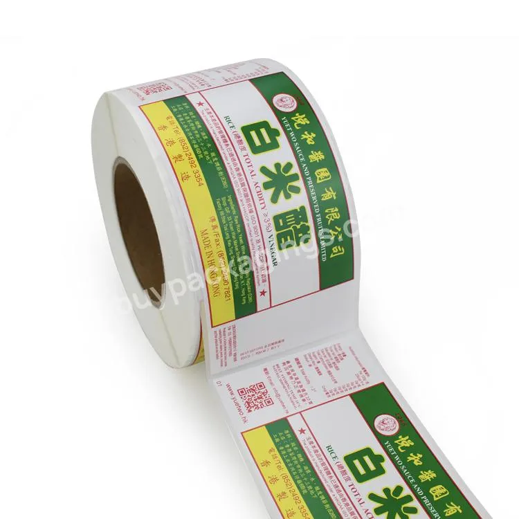 China Manufacturer Customized Glossy Waterproof Self Adhesive Caution Fragile Labels