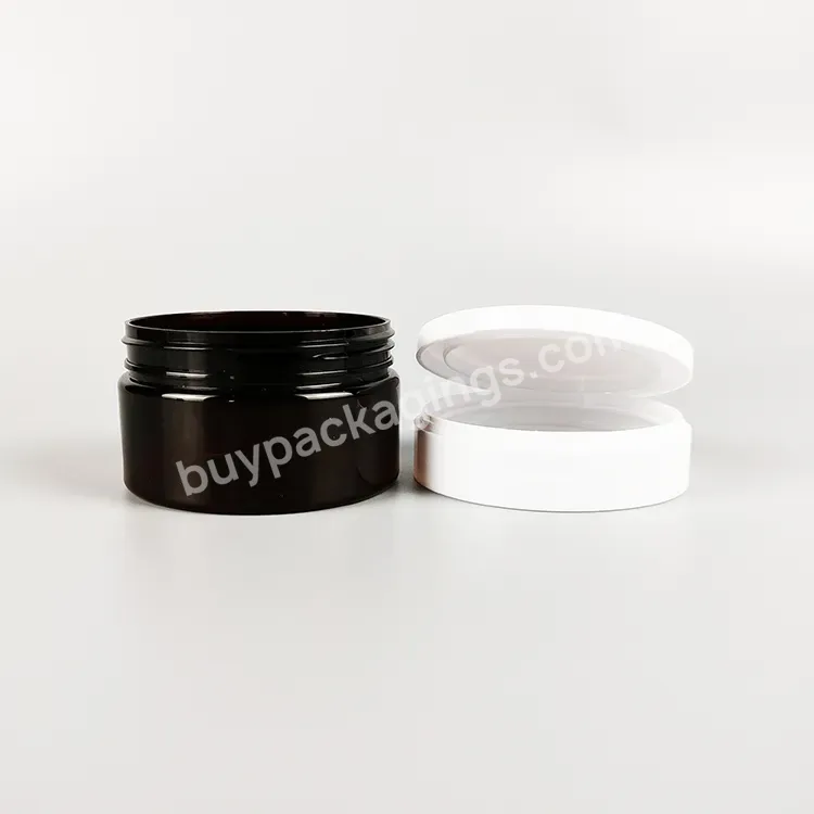 China Manufacturer Flip Top Lid Plastic Pet Cosmetic Jar 68mm Wide Mouth Plastic Bottle For Remove Cotton 100ml