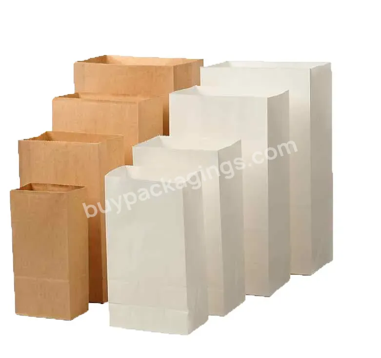 China Manufacturer Machine Made Kraft Paper Food Packaging Bag With Custom Print