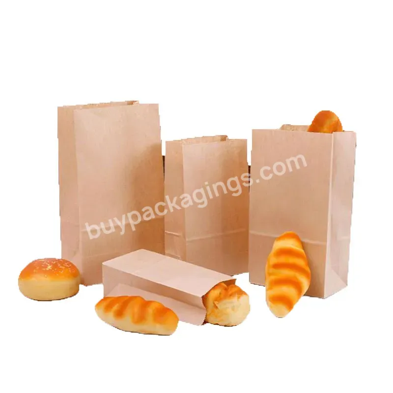 China Manufacturer Machine Made Kraft Paper Food Packaging Bag With Custom Print