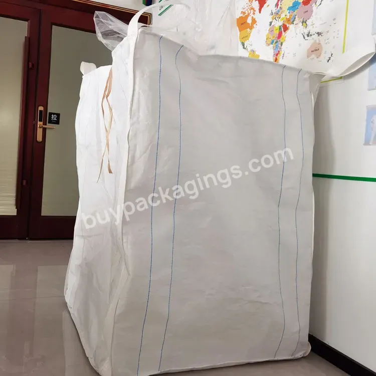 China New Material Ton Bag 90x90x110 Large Ton Bag Polypropylene Four Ring Square Ton Bag