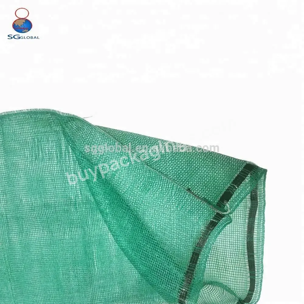 China Oem Pp Tubular Plastic Leno Drawstring Mesh Bag For Packaging Vegetable Onion