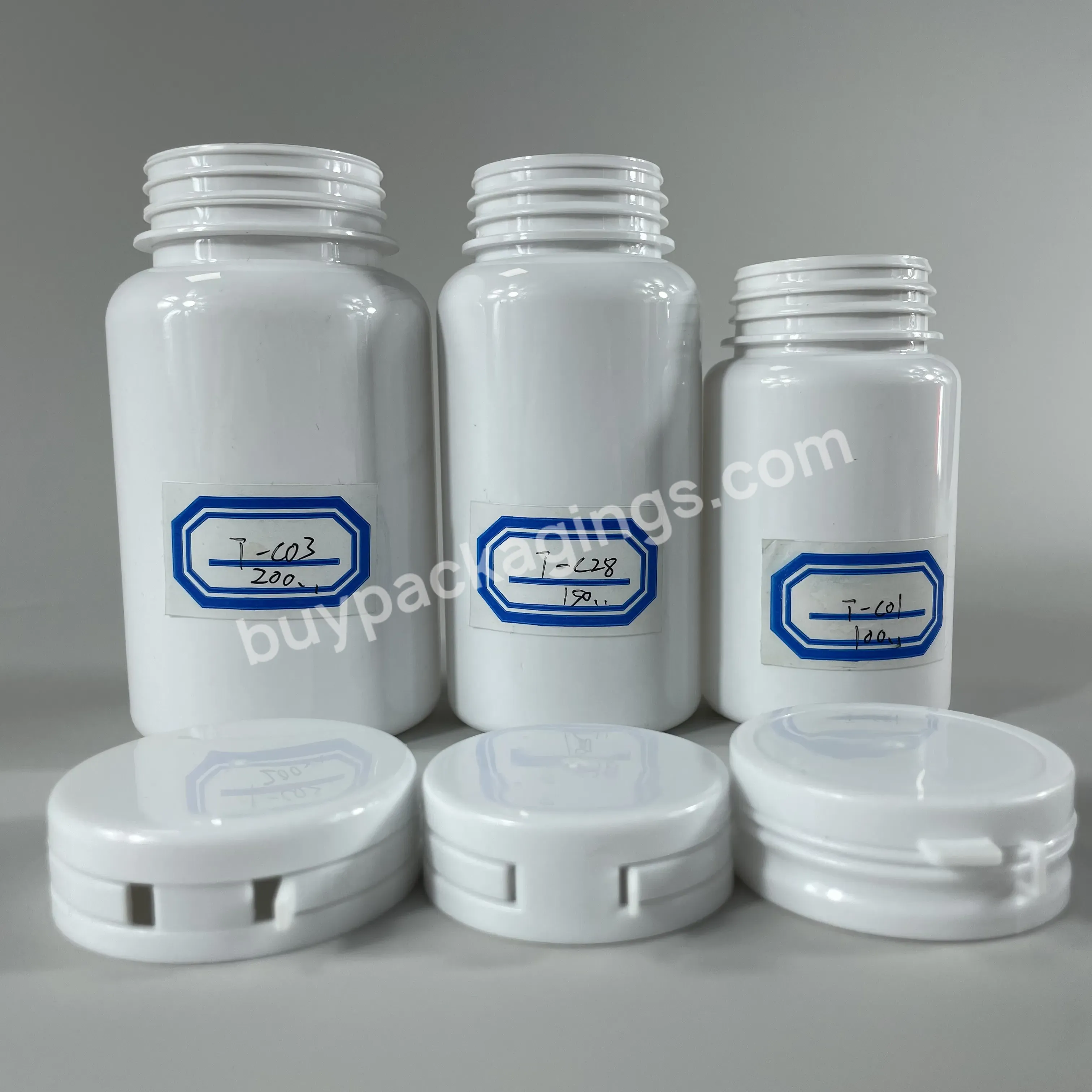 China Supplier 200ml Pet Pill Medical Capsule Pull Ring Flip Top Plastic Bottle