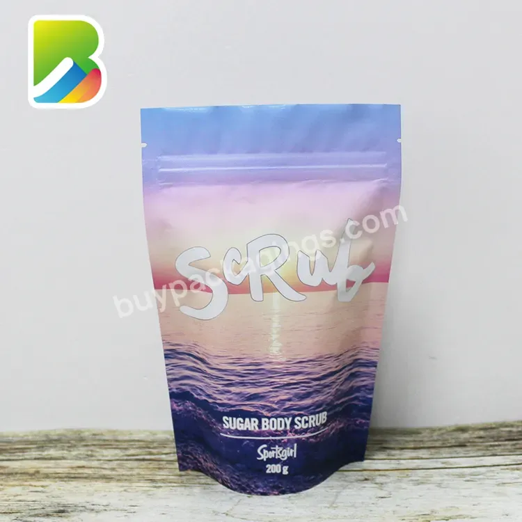 China Supplier Custom Design Printing Resealable Aluminum Foil Stand Up Pouches With Zipper For Food Packaging