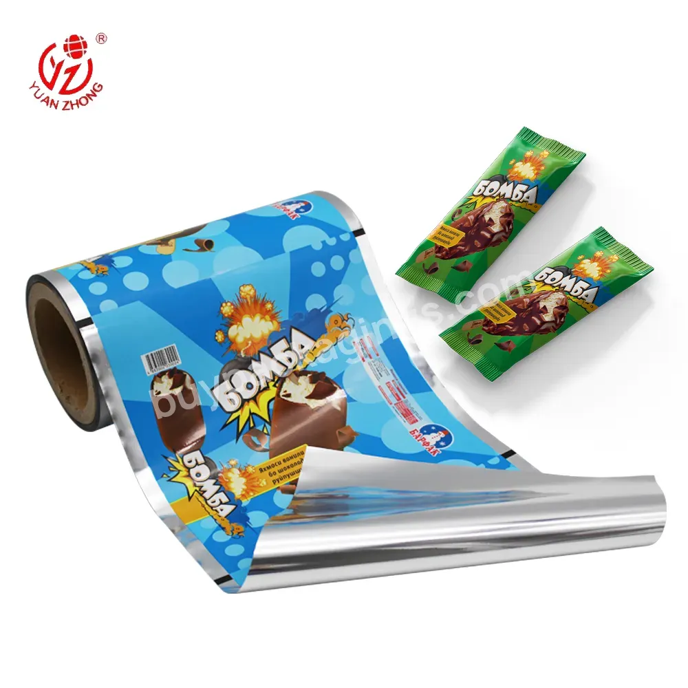 China Supplier Custom Print Automatic Packing Flexible Food Package Materials Roll Stock Plastic Sealing Film For Ice Cream
