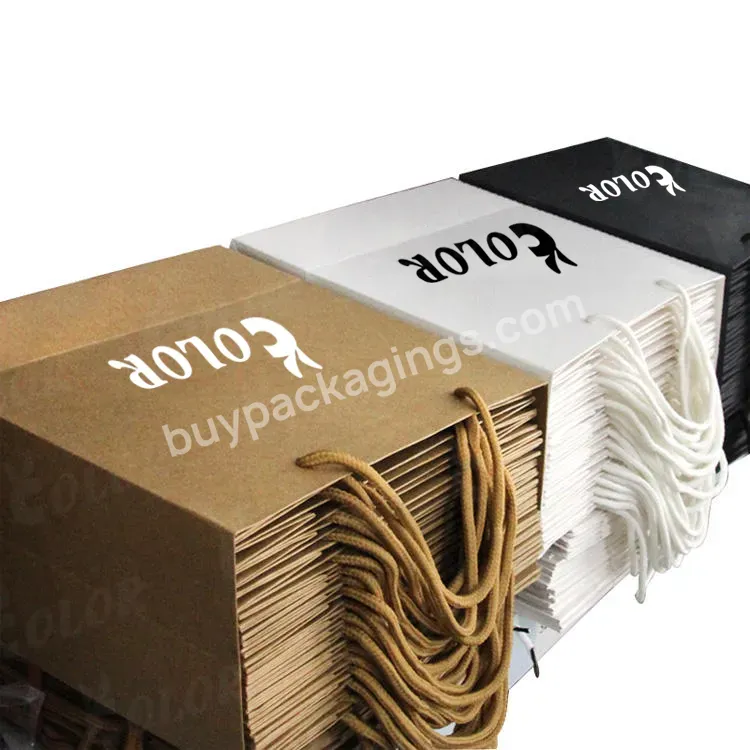 China Supplier Customized Factory Custom Paper Packaging Bags With Logo Paper Bag Logo