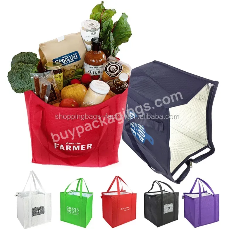 China Supplier Insulated Cooler Bag Thermal Insulated Shopping Bag Thermal Non Woven Bags For Food