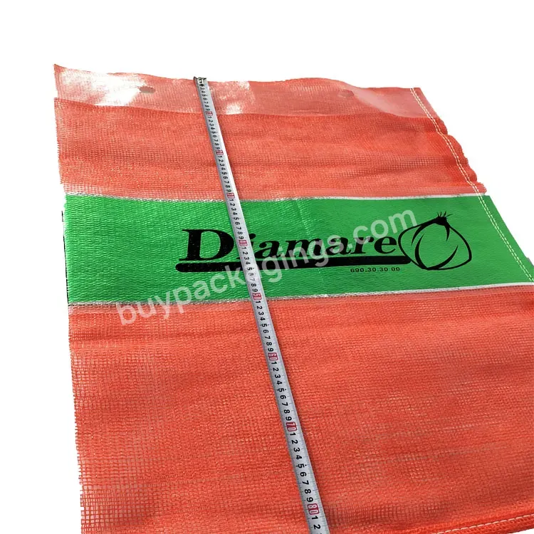 China Supplier Pp Fruit Leno Mesh Net Bag Sack For Packing Potato,Onion,Vegetable,Sacks For Packaging With Printing