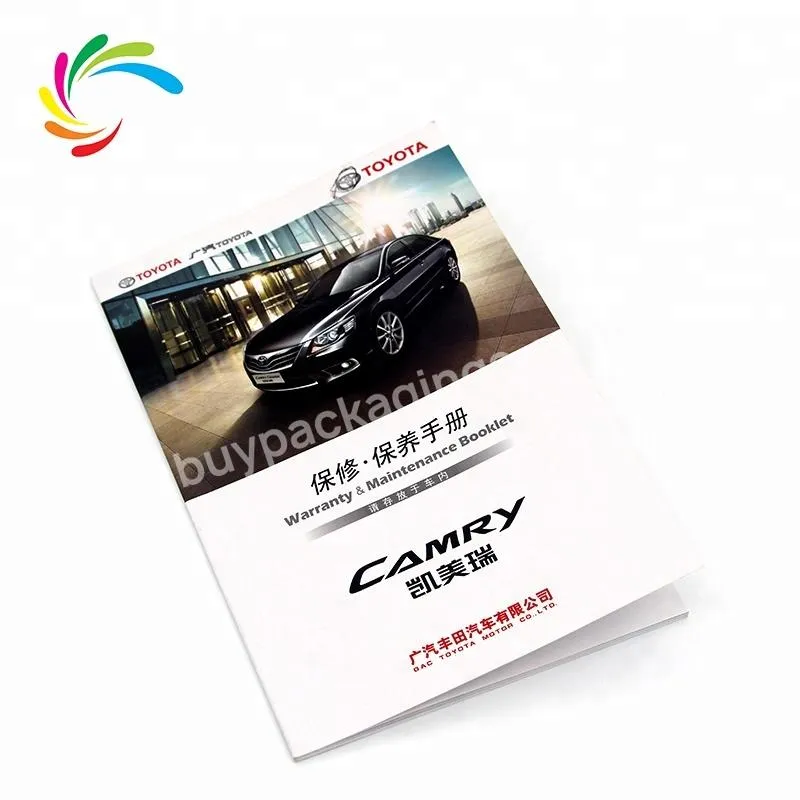 China Supplier Printing brochure Custom Logo Luxury Brand Car Promotion Manual Book  printing brochure printing