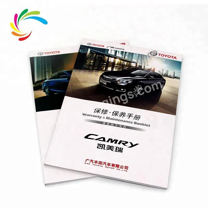 China Supplier Printing brochure Custom Logo Luxury Brand Car Promotion Manual Book  printing brochure printing