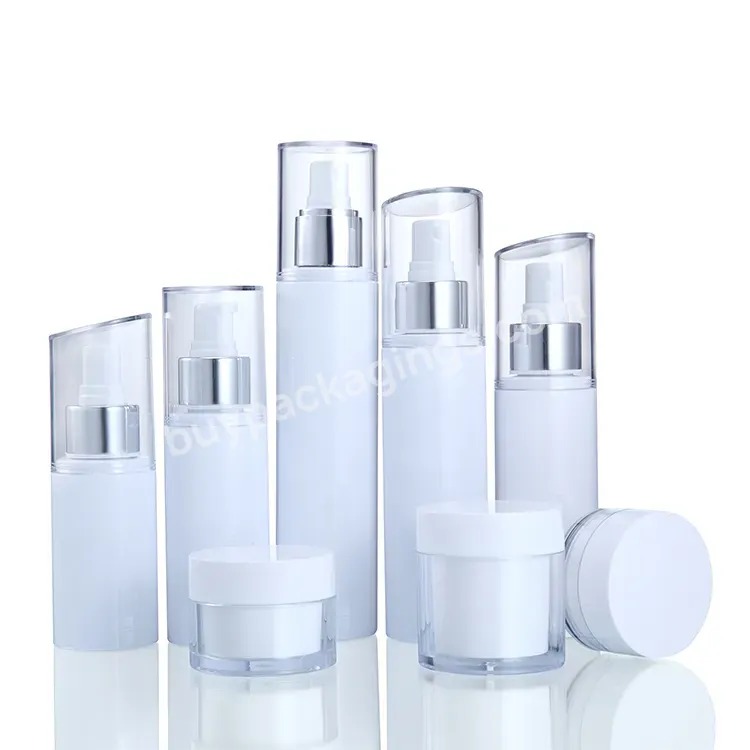 China Suppliers 100ml White Empty Bottle Refillable Pet Packaging Toner Bottle Cosmetic Jars And Bottles With Spray Pump