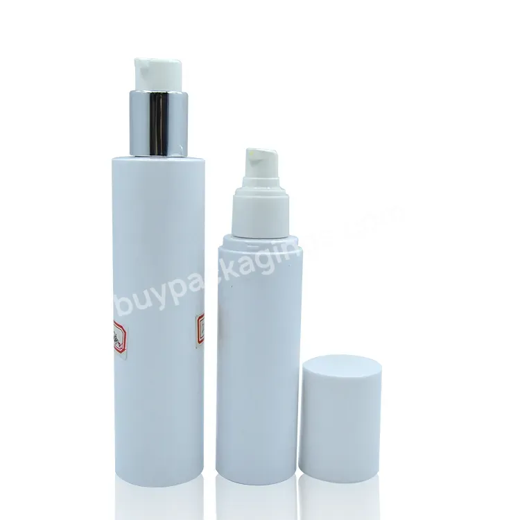 China Suppliers 100ml White Empty Bottle Refillable Pet Packaging Toner Bottle Cosmetic Jars And Bottles With Spray Pump