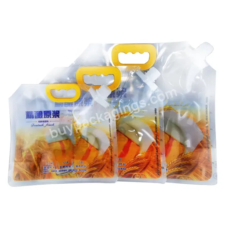 China Supplies Food Grade Transparent Plastic Vertical Suction Bags For Packaging Milk,Beer And Juice