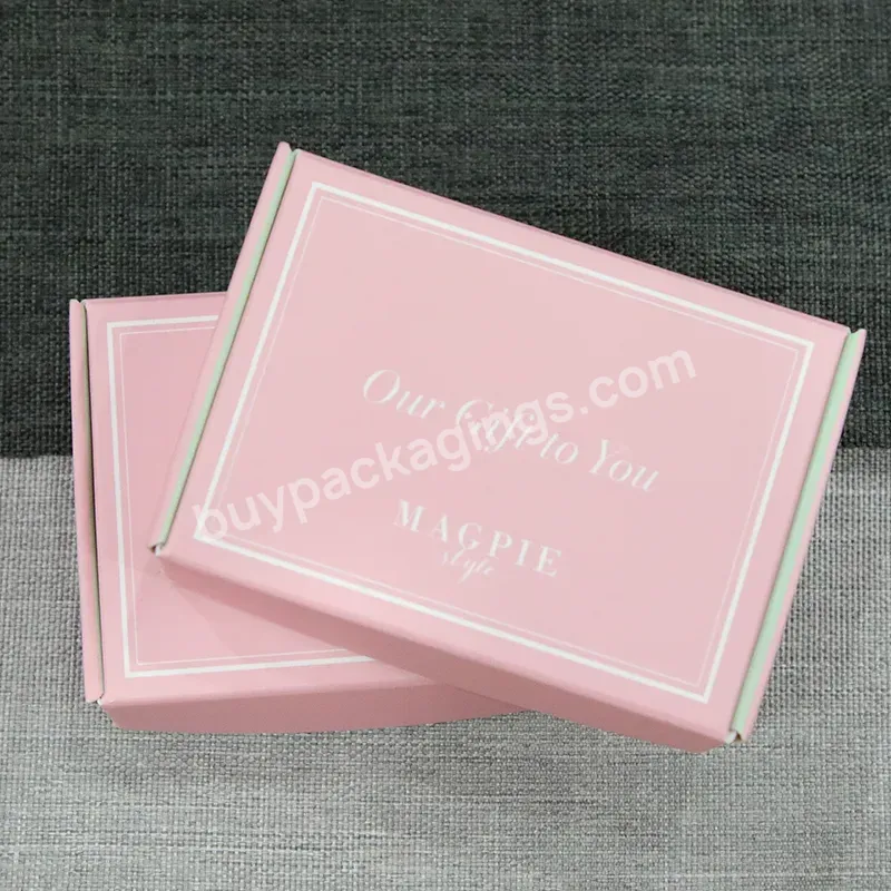 China Top Manufacturer Wholesale Custom Logo Cardboard Packaging Pink Boxes