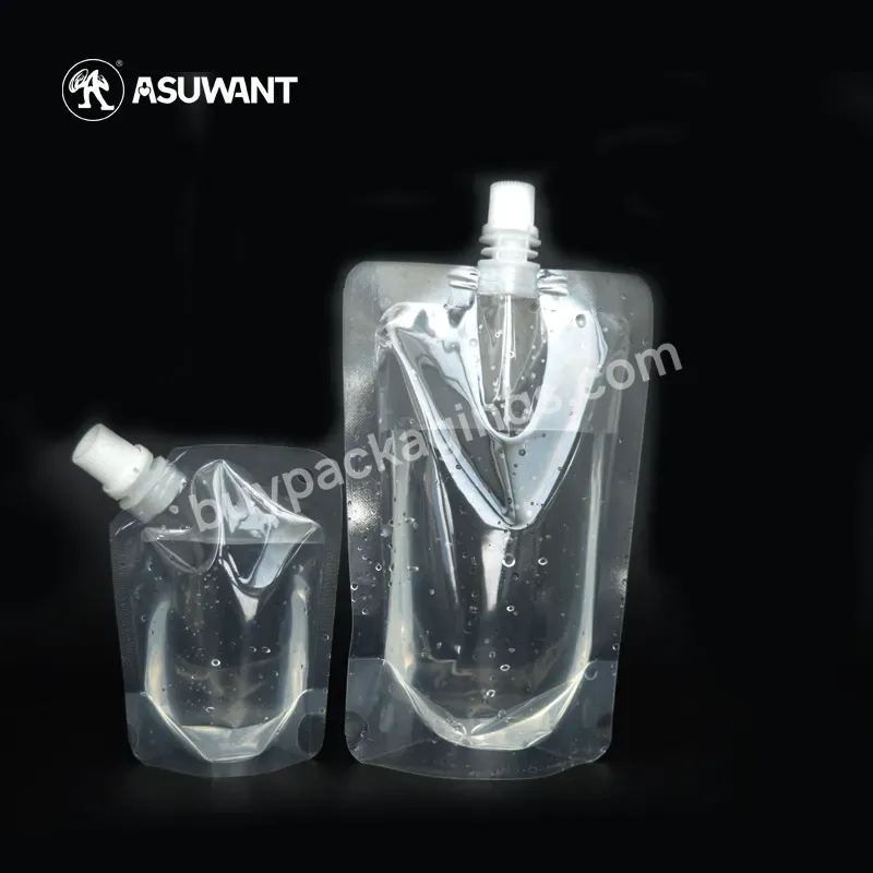 China Top Spout Biodegradable Liquid Bag/spout Pouch/clear Stand-up Water Spout Pouch