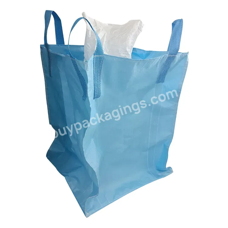 China Used 1000 Kg 1500kg Cross Corner Big Jumbo Fibc Cement Bags With Liner