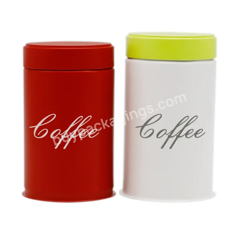 China Wholesale Coffee Bean Powder Storage Can Tear Aluminum Lid For Coffee Round Tea Packaging Tin Cans