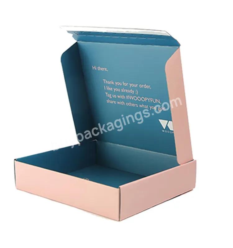 China Wholesale Custom Paper Small Tuck Top Style Mailing Packaging Pink Printing Colored Corrugated Mailer Box