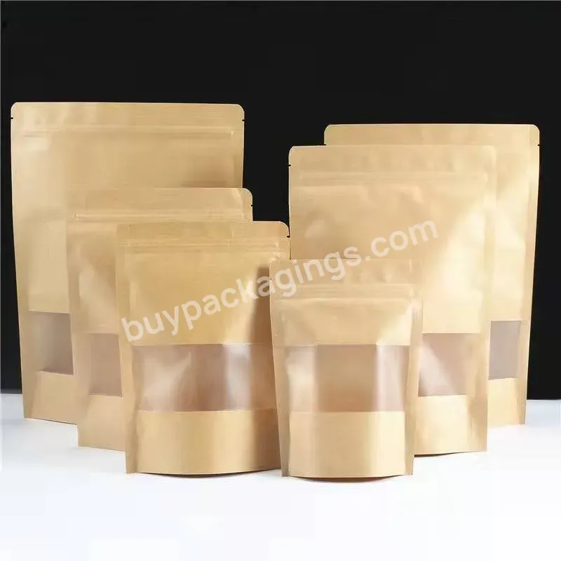 China Wholesale Manufacturer Eco Friendly Food Packaging Biodegradable Stand Up Pouches With Zipper Kraft Paper Bag - Buy Kraft Paper Bag,Bag Kraft Paper,Kraft Paper Bag Manufacturer.