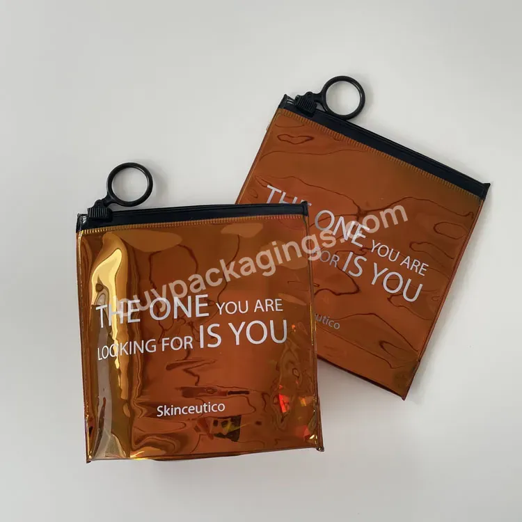 China Wholesale Packaging For Cosmetics Products Custom Pvc Mini Zipper Bag For Bracelet Plastic Packaging