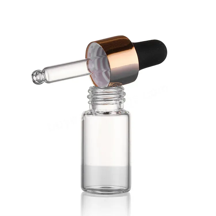 Chinese Factory 3ml Dropper Mini Dropper Oil Glassbottles With Dropper Serum Bottle