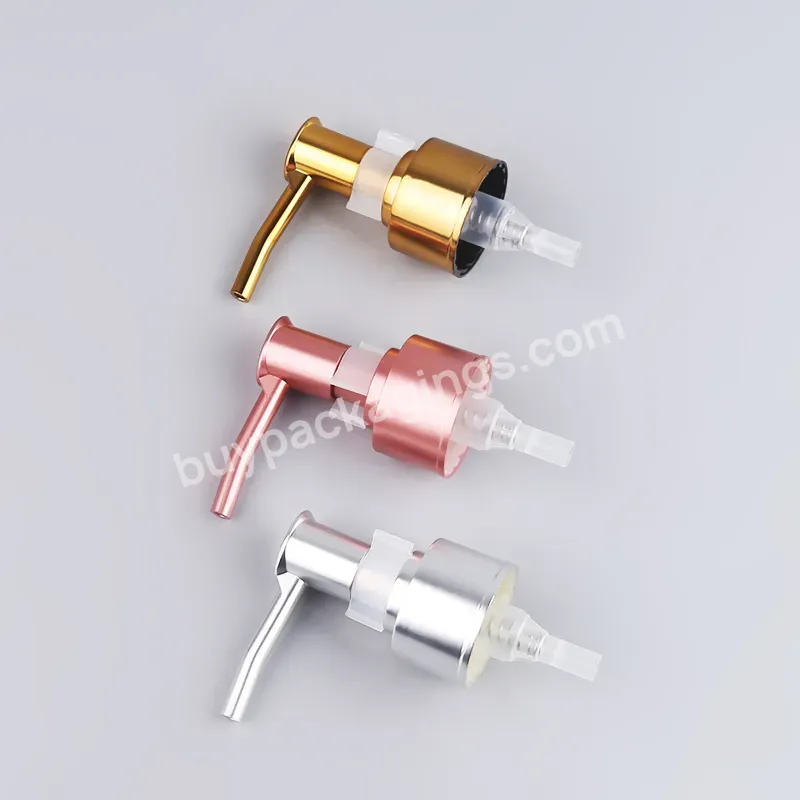 Chinese Factory Cosmetic 28/410 Lotion Pump Plastic Hand Soap Dispenser Golden Silver Electroplate Lotion Pump