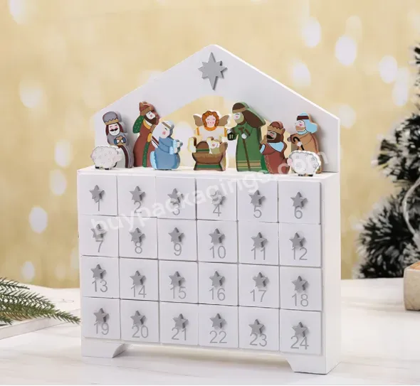 Chineses Factory Custom Handmade Bags Paper Package Box 24 Drawers Advent Calendar For Cosmetics