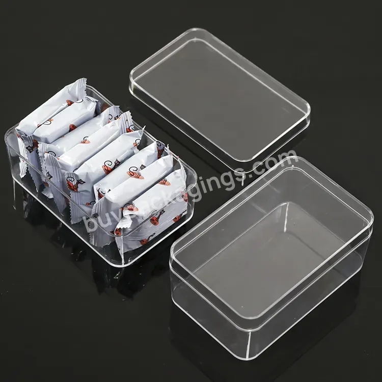 Chocolate Baked Foods Packing Plastic Case For Christmas Cookie Box Candy Chocolate Macaron Packaging Box Transparent Cake Box