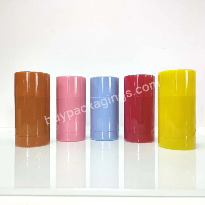 Christmas 15ml 30ml 50ml 75ml Round Shape Bottom Filling Clear Twist Up Stick Tube Deodorant Container,Reusable Deodorant Bottle