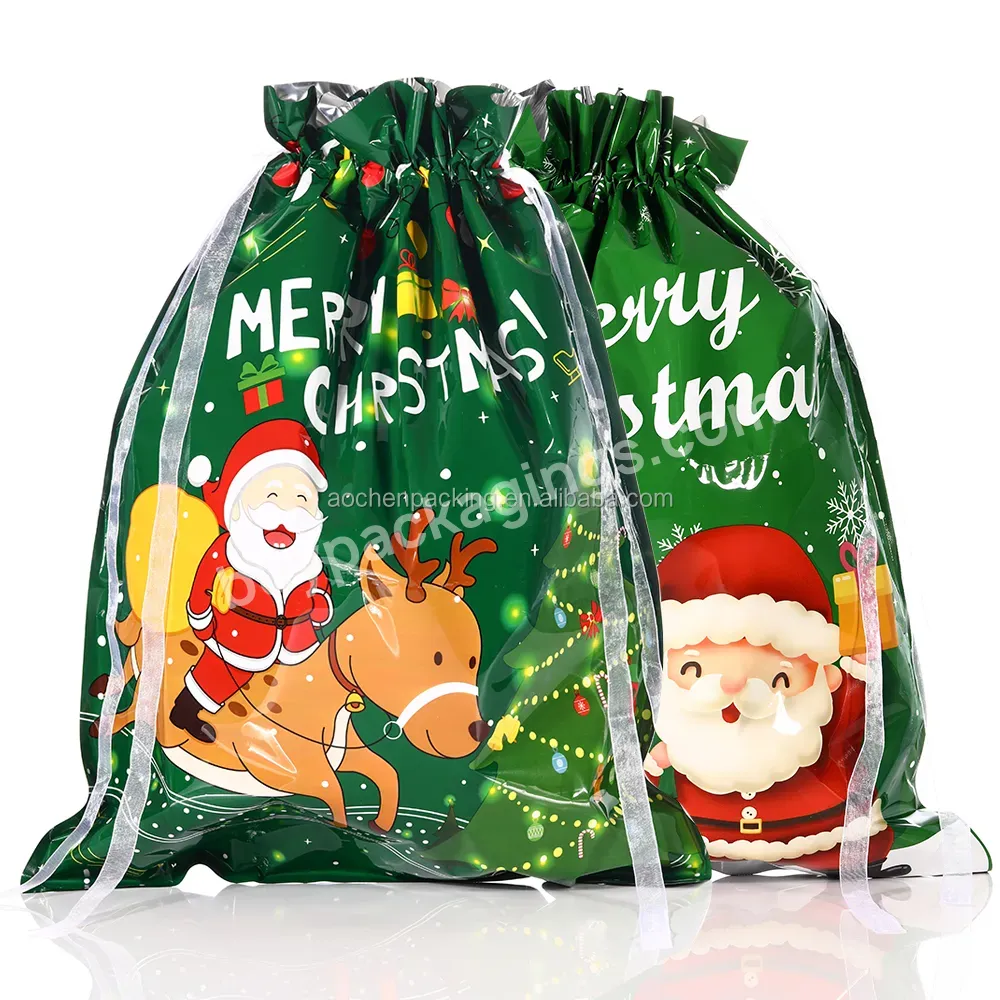 Christmas Candy Packaging,Bolsas De Regalo Navidad,Large Drawstring Gift Bags For Small Business