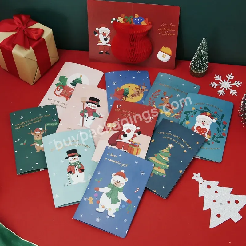 Christmas Card Factory Oem Merry Christmas Greeting Card And Envelope Set