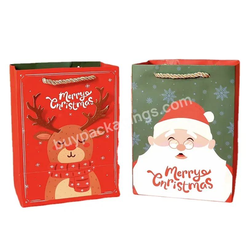 Christmas Custom Gift Bags Packing Eco Friendly Paper Luxury Shopping Bag