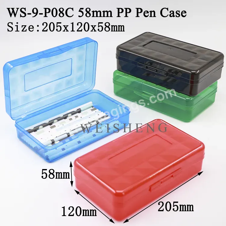 Christmas Custom Pp Transparent 58mm Large Pencil Box Stationery Pen Packaging Box For Students Storage Pencil Case Holder - Buy Pencil Box Stationery,Storage Pencil Case,Pen Packaging Box.