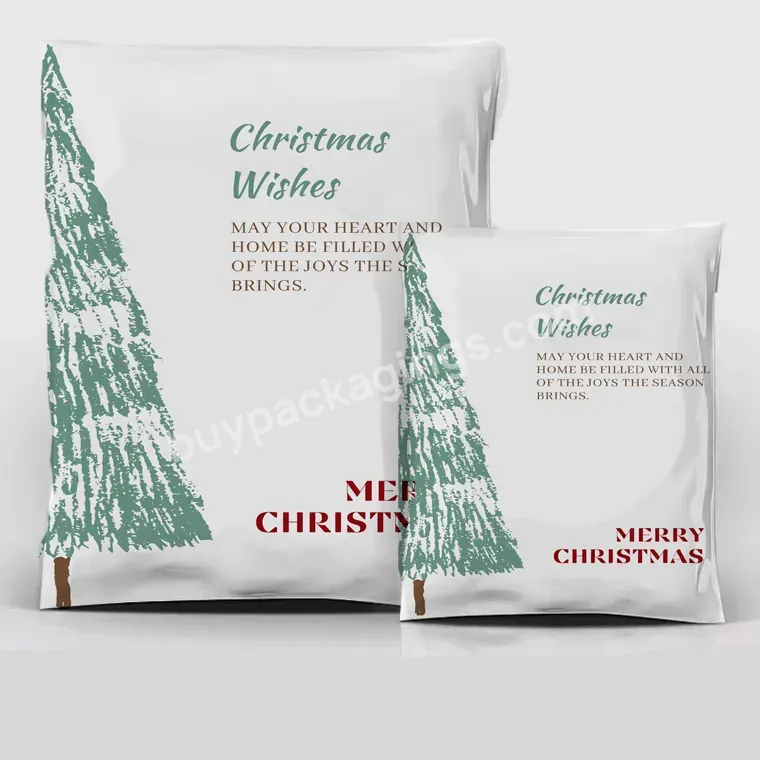 Christmas Customised Plastic Bag Custom Logo Plastic Ecommerce Packaging Biodegradable Mailer Bag Poly Mailer