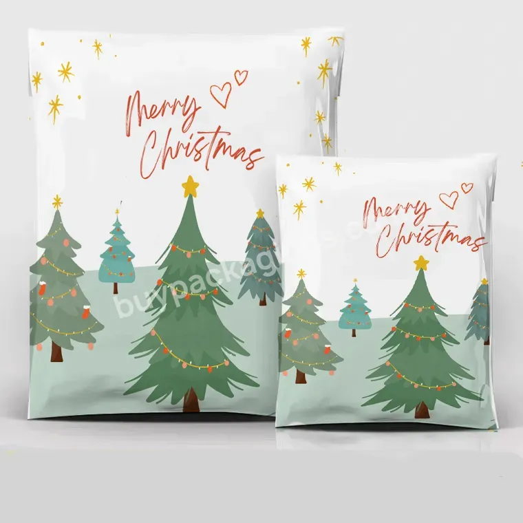 Christmas Customised Plastic Bag Custom Logo Plastic Ecommerce Packaging Biodegradable Mailer Bag Poly Mailer