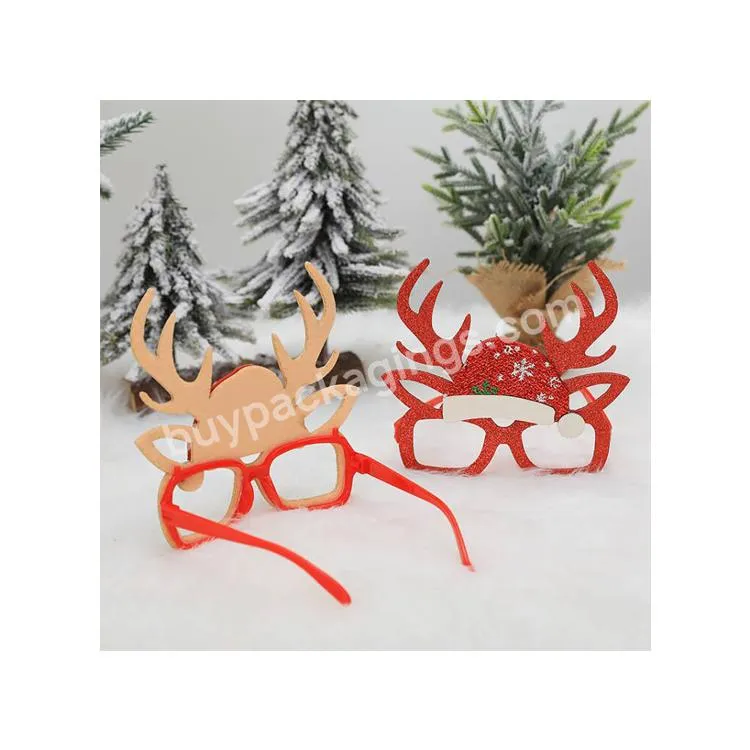 Christmas Decorations Cute Antler Glasses Party Personality Decoration Glasses