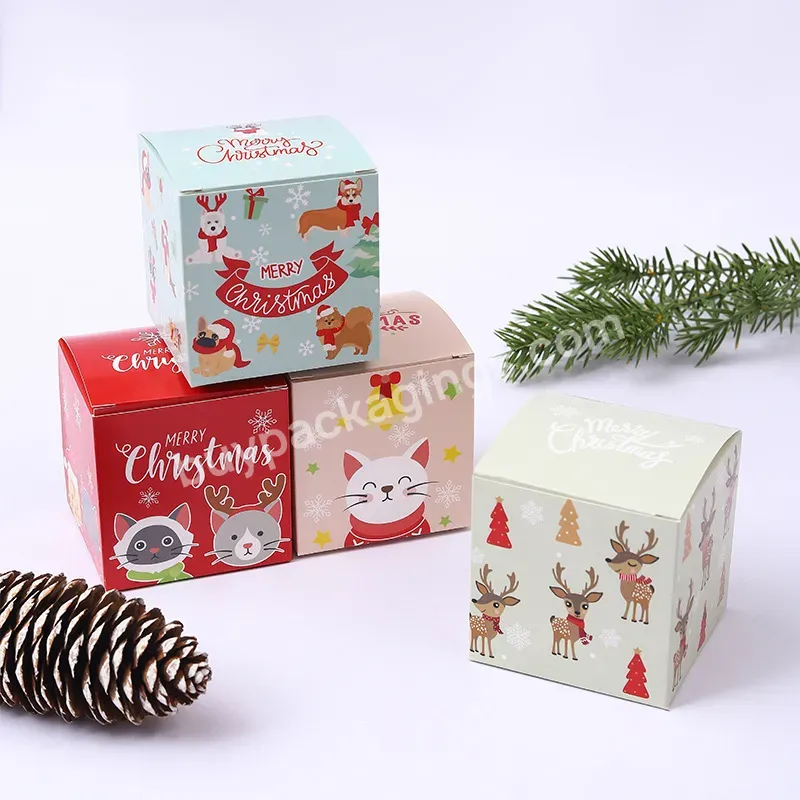 Christmas Folding Paper Packaging Box Small For Gift