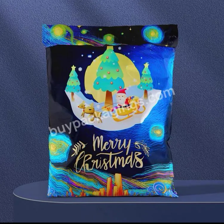 Christmas Gift Packaging Courier Polybags With Logo Print Custom Mailer Bags For Clothes Eco Friendly Mailing Free Shipping Bags