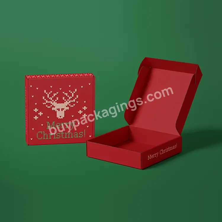 Christmas Gift Packaging Shipping Custom Logo Corrugated Cardboard Paper Packaging Postal Mailer Box