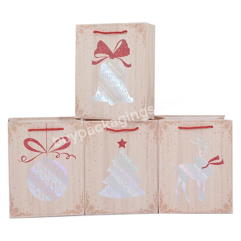 Christmas Packaging Gift Socks Bag Candy Bag For Xmas Decorative Party Paper Bags Customize Logo