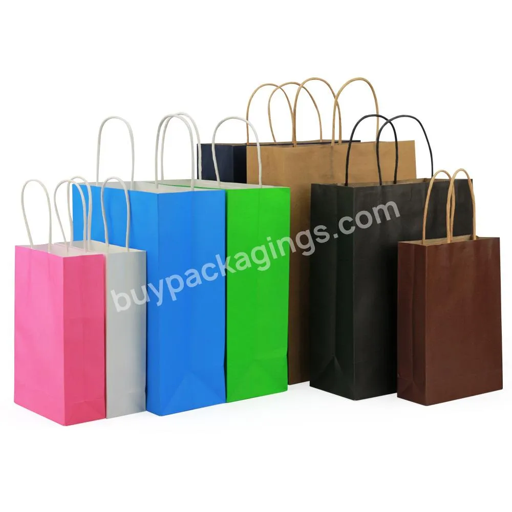 Christmas Printing Bread Paper Window With Logos Custom Wholesale Gift Square  Handle White Kraft Shopping Bags