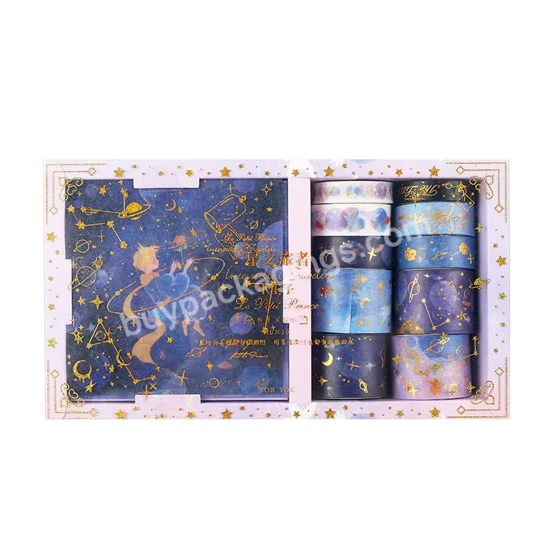 Christmas Simple Decorative Gold Foil Own Pack Gift Washi Tape Customize