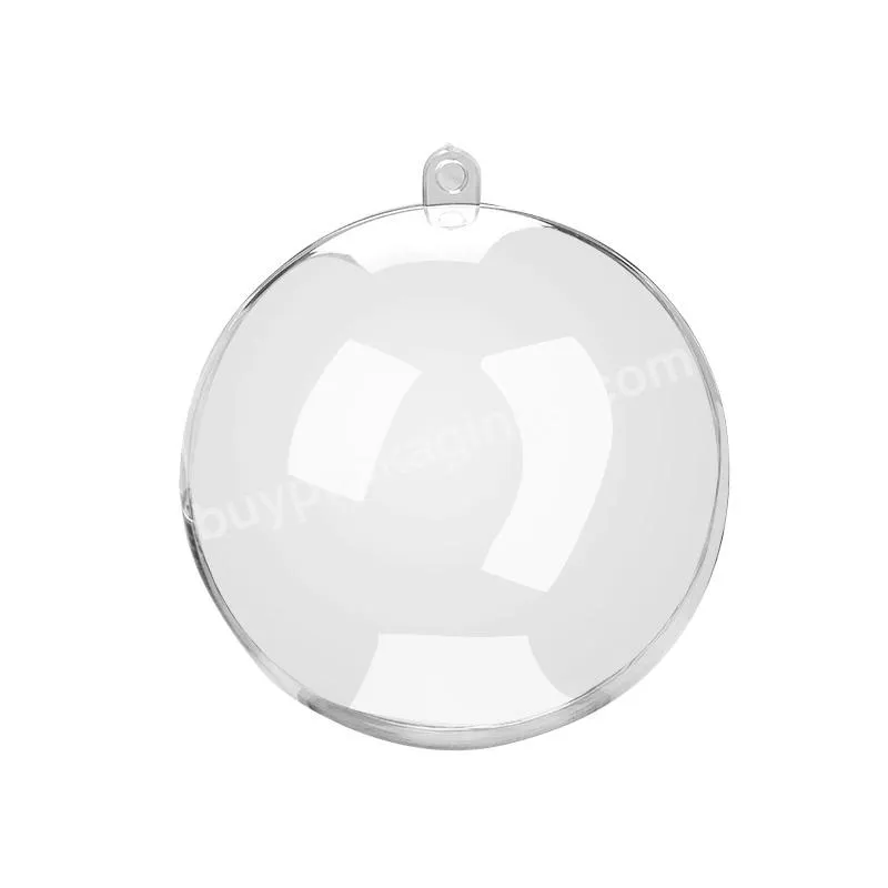 Christmas tree ornaments Spheres Decoration 2-10cm Diy Custom Logo Plastic Transparent Christmas Ball