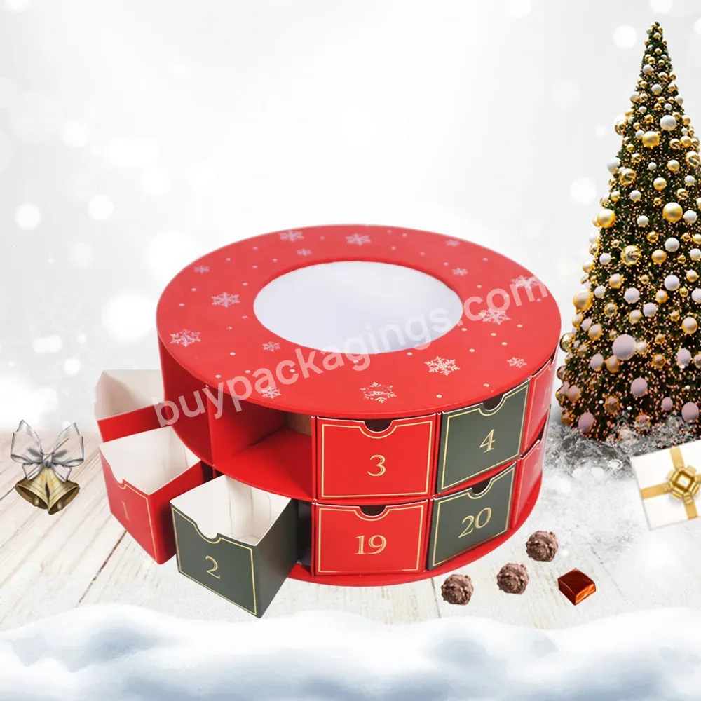 Christmas Wholesale Custom Empty Advent Calendar Box Calendrier Avent