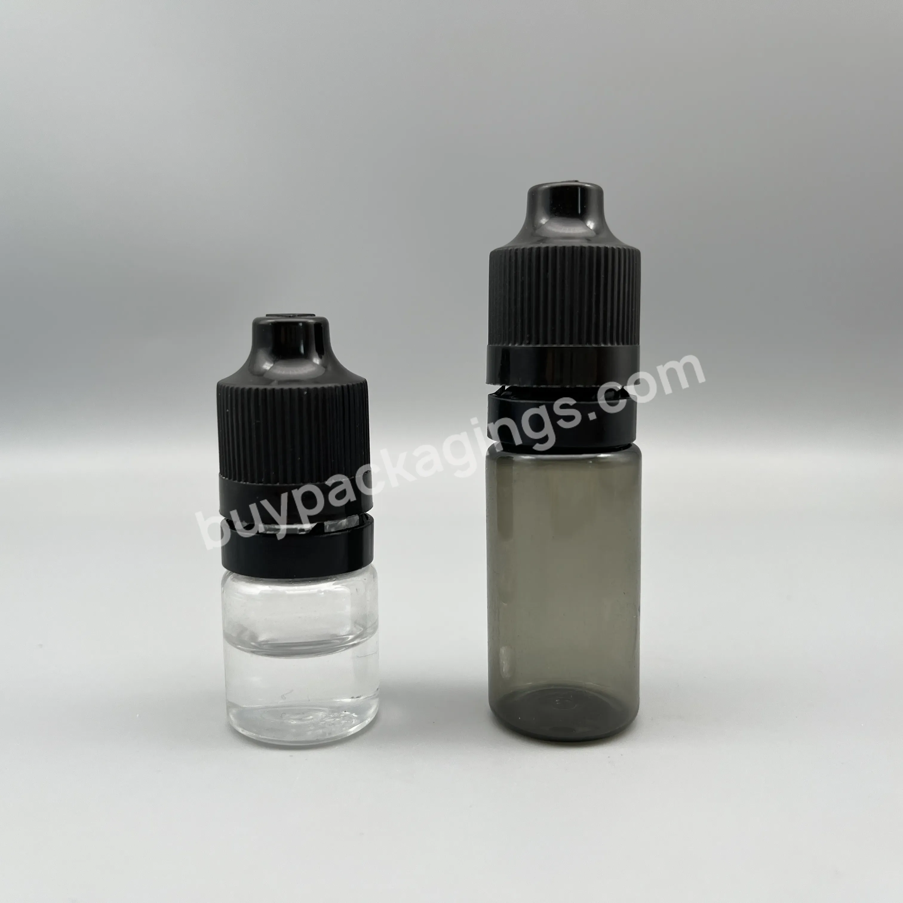 Classic 5ml 10ml 15ml Plastic Pet Squeeze Dropper Bottle Liquid Juice Bottle With Child Proof Cap