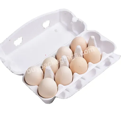 Classic Looks Dozen 10 Cells Disposable Paper Pulp Egg Cartons Molded Fiber Empty Containers For Hens Chicken Duck Quail Use