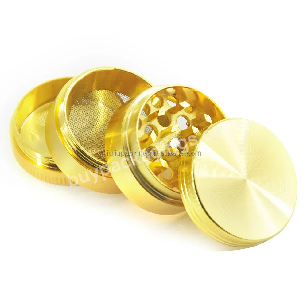 Classics Product 4 Parts 2.2inch Gold Aluminum Spice Herb Grinder Custom Logo Available - Buy Classics Product 4 Parts 2.2inch Gold Herb Grinder,Customes Colour 2.2inch Gold Aluminum Spice Herb Grinder,Herb Grinder Custom Logo Available.