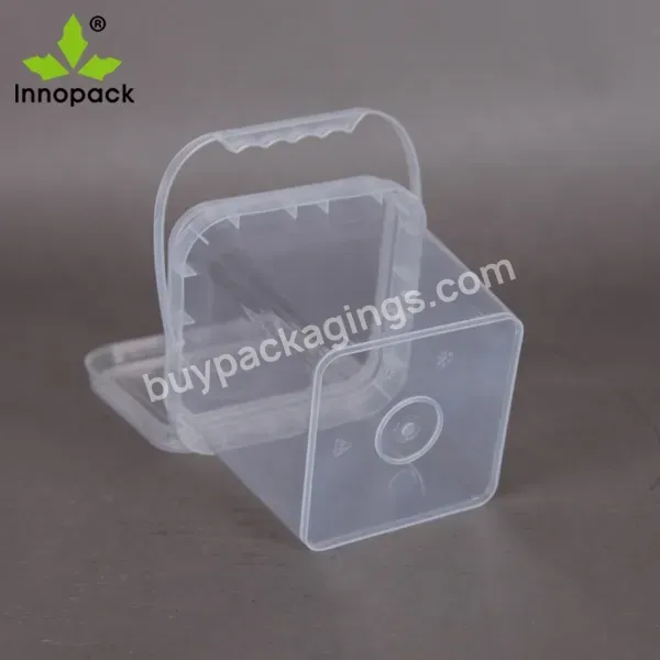 Clear 2l 4l 5l Rectangle Polypropylene Pp Plastic Bucket